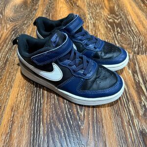 Nike Court Borough 12C Low 2 Midnight Navy Black White Boys‎ Girls Size 12 Blue